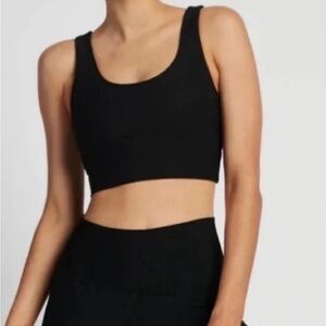 Anthropologie (WILO) Contour Ribbed Black Sports Bra. 
Size XS
